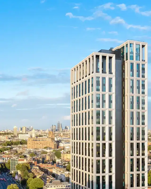 100 Kensington, W14 — kule ve Kensington silueti
